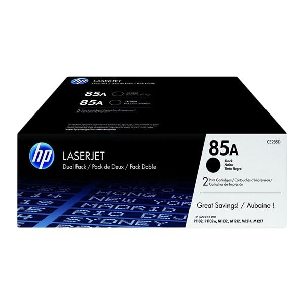 HP 85A Black Original Toner Cartridges (CE285D) 2/Pack 2/Pk