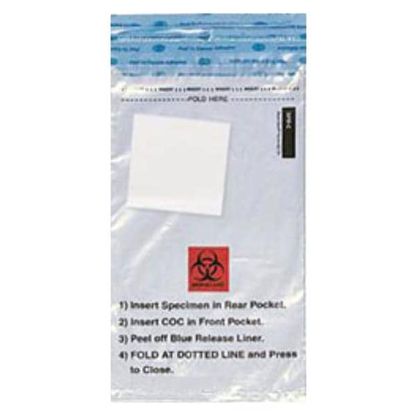 Speci-Gard Biohazard Bag Clear Press & Close w/ DSTRYBL Bio Lg/2Pckt 1000/Ca