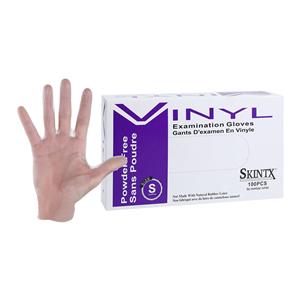 SkinTX Vinyl Exam Gloves Small White Non-Sterile