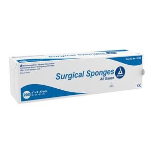 Puracol 100% Cotton Gauze Sponge 2x2" 12 Ply Non-Sterile LF, 40 BX/CA