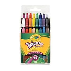 Crayola Twistables Crayons Mini Size Assorted Colors 24/Pk