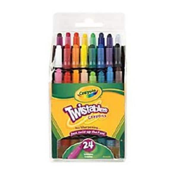 Crayola Twistables Crayons Mini Size Assorted Colors 24/Pk