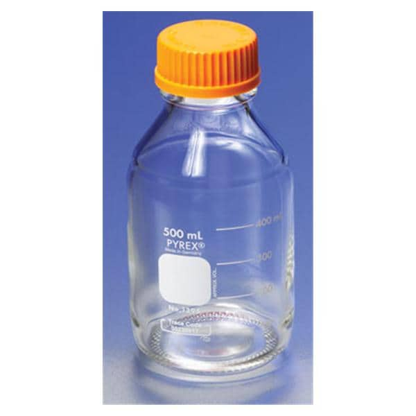 Pyrex Media/Solution Bottle Borosilicate Glass Polypropylene Clear 250mL 10/Ca