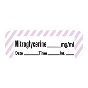 Anesthesia Label DTI Nitroglycerin mg/ml White/Violet 1-1/2x1/2" 600/Rl