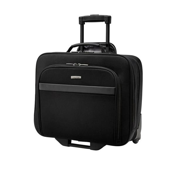 Samsonite Double Gusset Wheeled Portfolio Black Ea