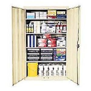 Sandusky Jumbo Steel Storage Cabinet 72 in x 46 in x 24 in Putty Ea