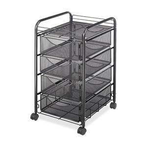 Tubular Steel Frame Mobile File Cart Black Ea