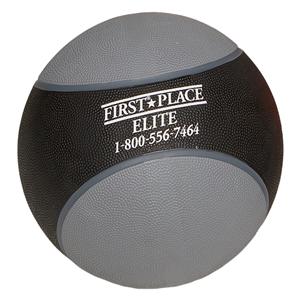 First Place Medicine Ball Textured Plastic 11" Gray/Black 25lb