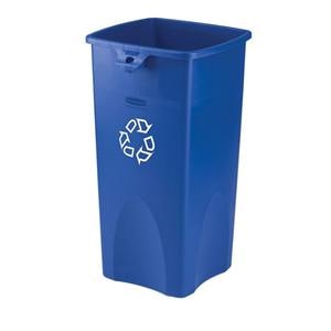 Rubbermaid Square Recycling Container Blue/White Ea