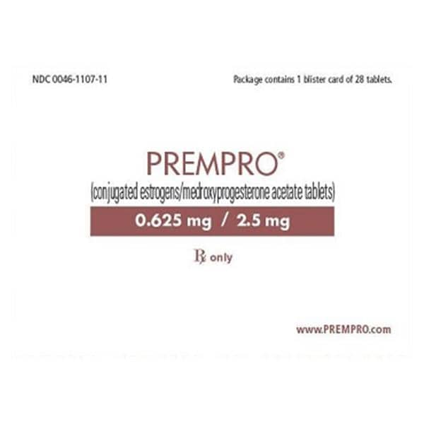 Prempro Tablets 0.625mg/2.5mg Blister Pack Ea