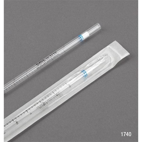 Serological Pipette Polystyrene 5mL Blue Band Sterile 375/Ca