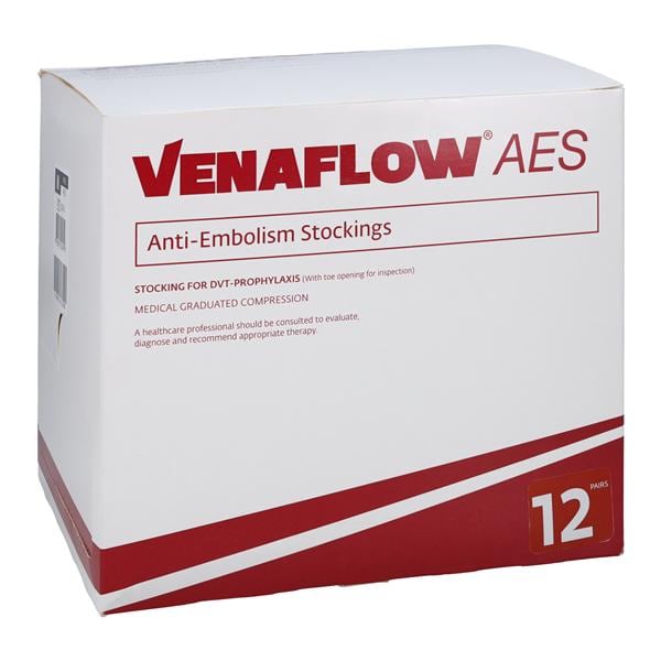 VenaFlow Anti-Embolism Stocking Calf High Medium Unisex 17" White