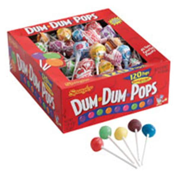 Dum-Dum Lollipops Assorted 120/Bx, 18 BX/CA