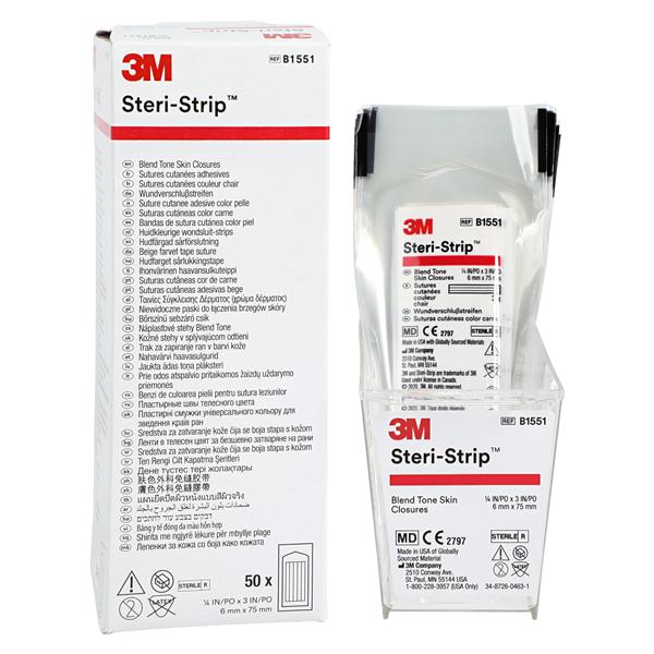 Steri-Strip Skin Closure Strip Non-Woven Backing 1/4x3" Blend Tone 50/Bx