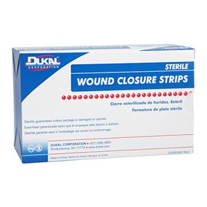 Wound Closure Strip Non-Woven Fibers 1/8x3" Breathable Transparent 50/Bx, 4 BX/CA