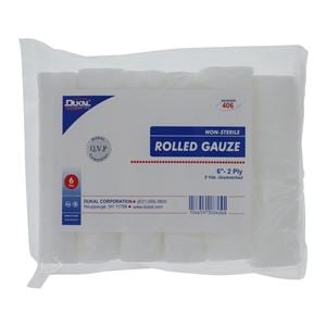 Gauze Bandage Cotton 6"x5yd 2 Ply Non-Sterile 6/Pk