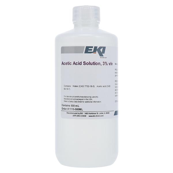 Reagent Acetic Acid 3% 16oz Bottle Ea