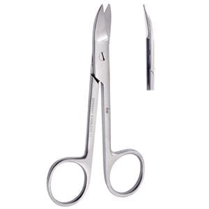 Crown & Collar Scissors Curved 4" Stainless Steel Non-Sterile Reusable Ea
