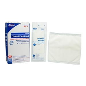 Cellulose ABD Combine Pad 8x7-1/2" Sterile Not Made With Natural Rubber Latex, 12 BX/CA