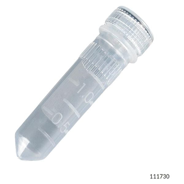 Microcentrifuge Tube Polypropylene 2mL Sterile 1000/Ca