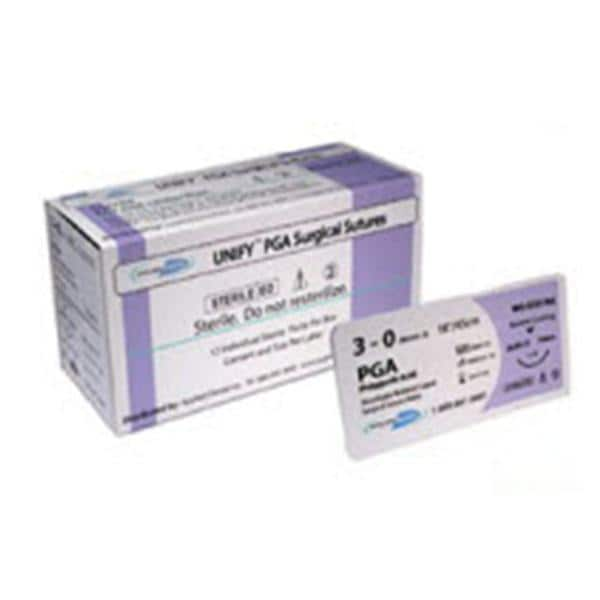 Unify Suture 6-0 18" Polyglycolic Acid Braid P-3 Undyed 12/Bx