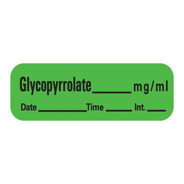 Label Glycopyrrolate 1.5x.5 Green 600/Rl 600/Rl