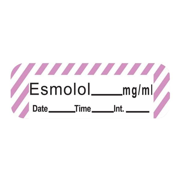 Label Esmolol 1.5x.5 Stripe White/Violet 600/Rl 600/Rl