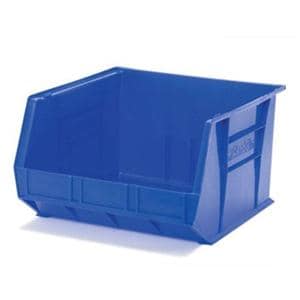 Organizer Bin Blue Heavy Duty Polymer With Label Slot 16-1/2x18x11" Ea