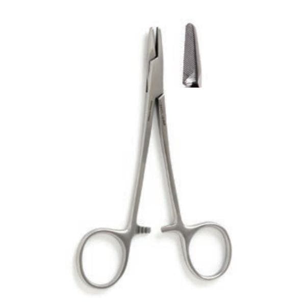 Halsey Needle Holder Serrated Jaw 5" Stainless Steel Ea