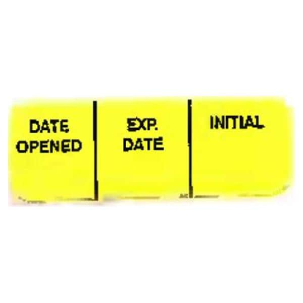 Label Date Opened Yellow 1/2x1-1/2" 10/Rl