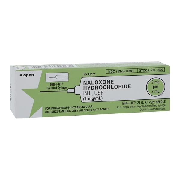 Naloxone HCl Injection 1mg/mL Min-I-Jet Prefilled Syringe 2mL 10/Bx