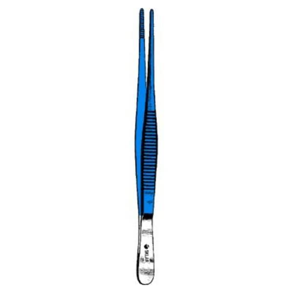 Sklar Blue Stainless Steel/Coated Dressing Forcep Straight Ea