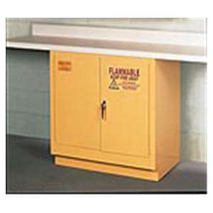 Eagle Chemical Cabinet 2 Doors/1 Shelf Steel Lockable Yellow Ea