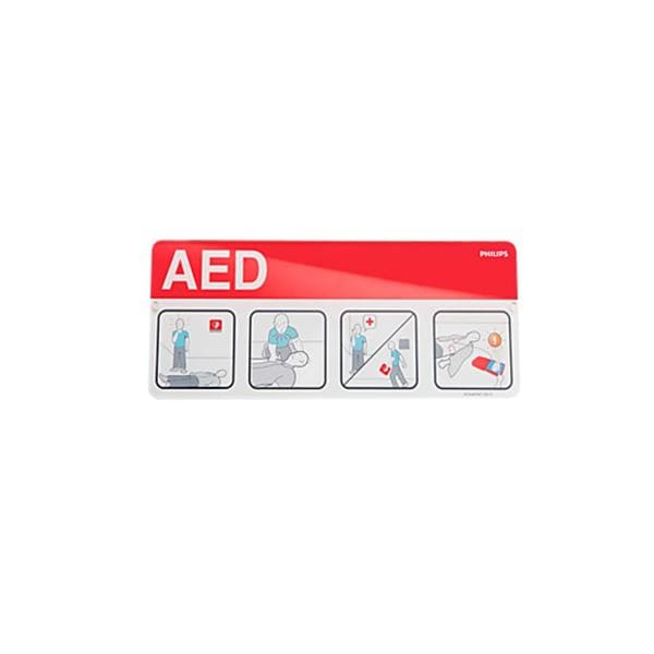 Philips AED Awareness Placecard New Laminate 10-1/4x4-1/2" Ea