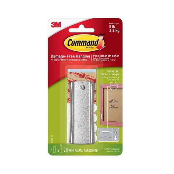 3M Command Damage-Free Picture Hanging Sticky Sawtooth Nail White 1/Pk