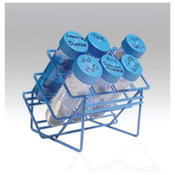 Poxygrid Test Tube Slant Rack 30mm 8 Place Blue Ea