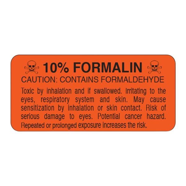 Label "FORMALIN WITH FRHYD" 1x2.25" 500/Rl 500/Rl