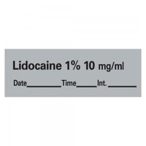 Label Lidocaine 1% 10mg/ml Gry 333Ct 1/Rl 1/Rl