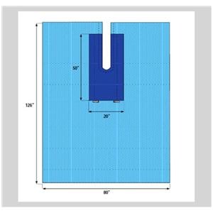 Century 80x126" Sterile Surgical Drape Fenestrated