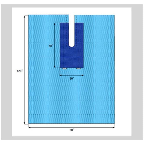 Century 80x126" Sterile Surgical Drape Fenestrated