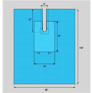 85x116" Sterile Shoulder Arthroscopy Drape Fenestrated