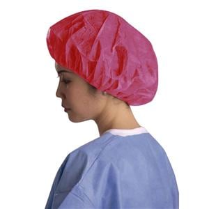 Boundary Bouffant Cap Regular / Large Red 500/Ca