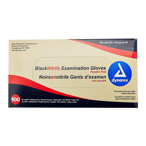 Nitrile Exam Gloves Small Black Non-Sterile