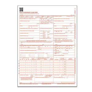 Laser CMS Claim Forms w/o Sensor Bar 8.5 in x 11 in 500/Pack 500/Pk