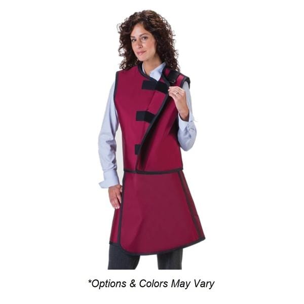 Xray Apron/Vest Navy Blue Female Wrap-Around Lead-Free 20x35-40" Ea