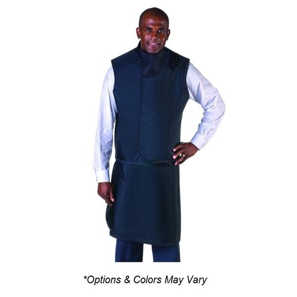 X-Ray Apron/Vest Black Male Wrap-Around Lead-Free 25x23" With Thyroid Collar Ea