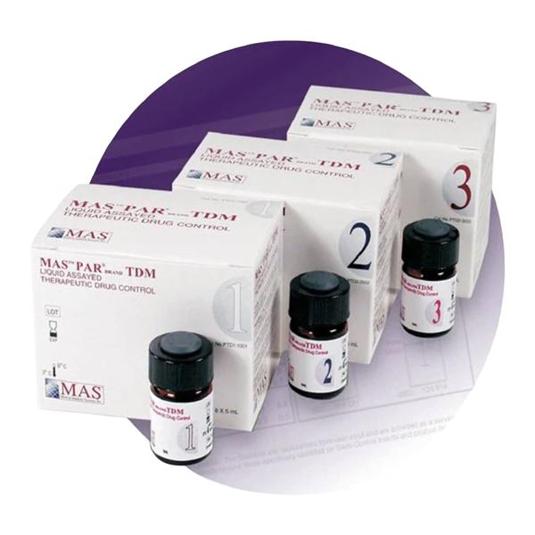 MAS PAR TDM: Therapeutic Drug Monitoring Level 1 Control 6x5mL 6/Pk