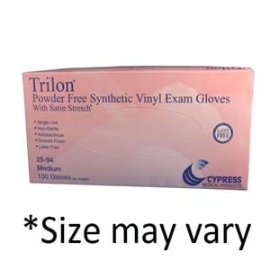 Trilon Vinyl Exam Gloves X-Large Clear Non-Sterile