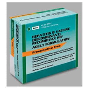 Recombivax-HB Hepatitis B Adult Injectable 1mL PFS 10/Pk