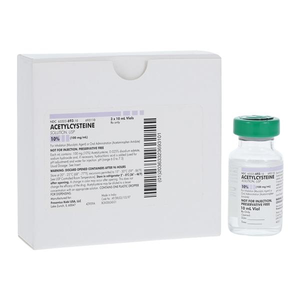 Acetylcysteine Inhalation Solution 10% Vial 10mL 3/Bx